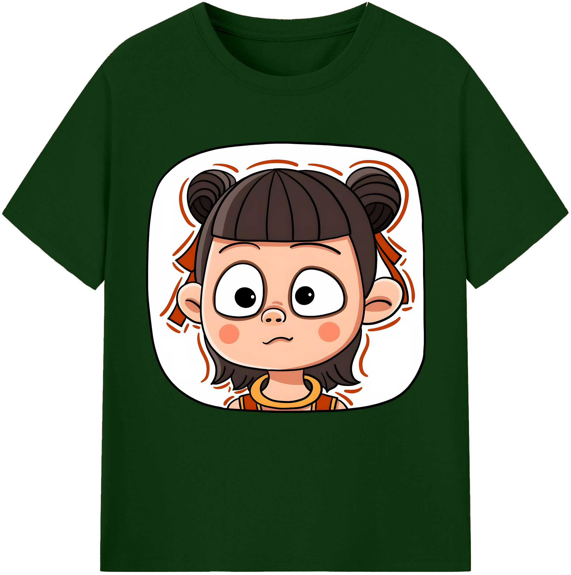 （画像用） Ne Zha 2 ナタ 魔童の大暴れ 綿100％半袖Tシャツ（フロントプリント）